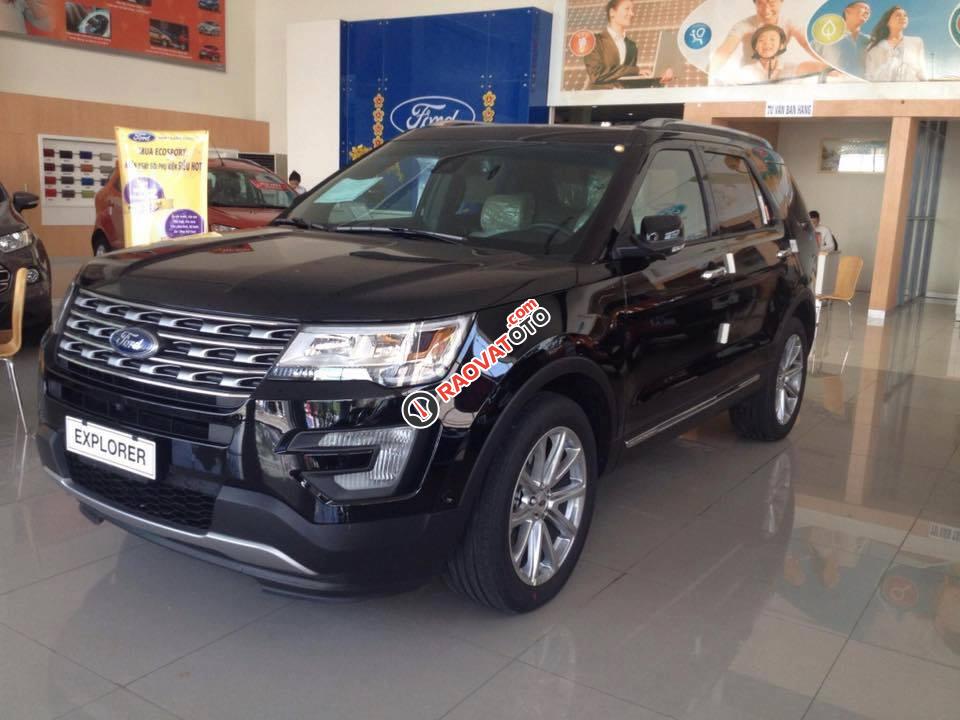 Bán Ford Explorer Limited 2017, màu đen, nhập khẩu nguyên chiếc-1