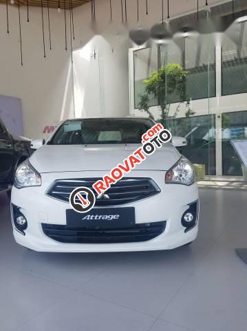 Bán ô tô Mitsubishi Attrage CVT đời 2017, màu trắng, nhập khẩu, 475tr-1