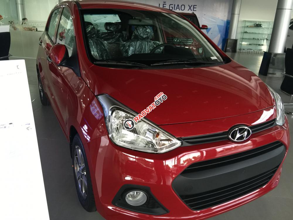 Bán xe Hyundai Grand i10 1.0 AT đời 2017 màu đỏ nhập khẩu, hỗ trợ vay vốn 80% GT xe, hotline 0935904141 0948945599-1