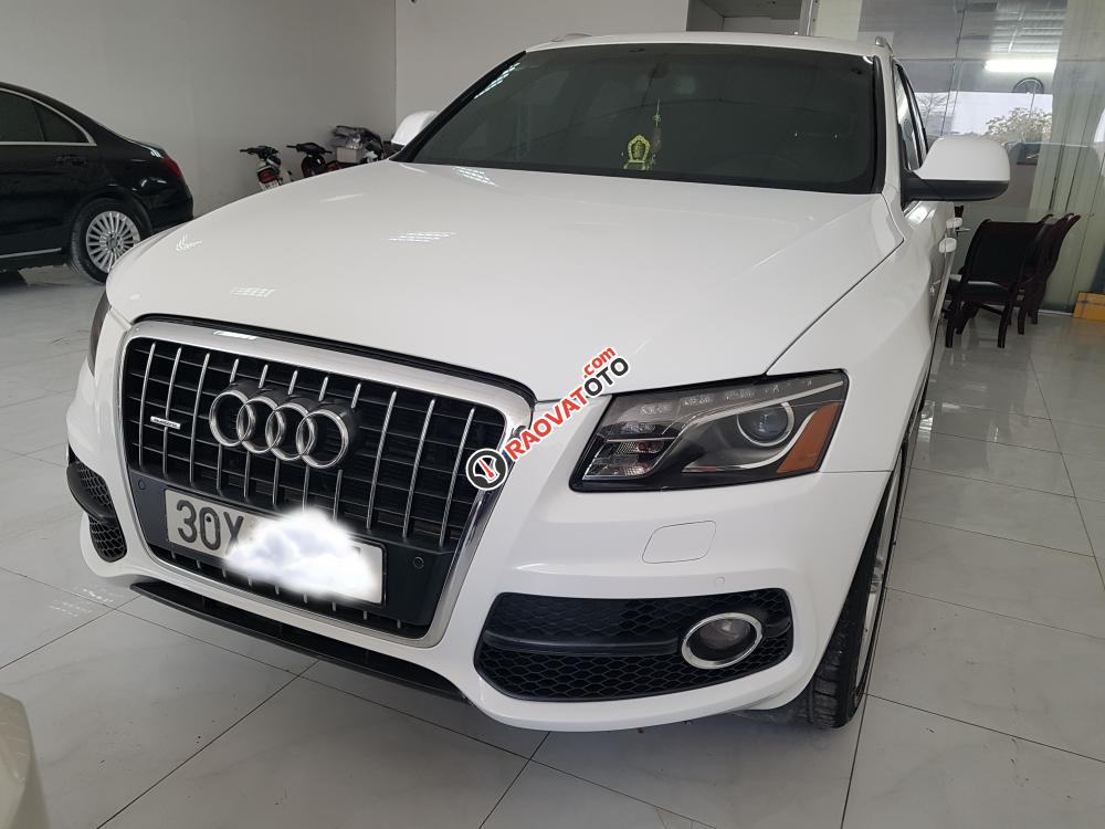 Cần bán xe Audi Q5 3.2 Sline đời 2009, màu trắng, chính chủ từ đầu đi cực ít-0