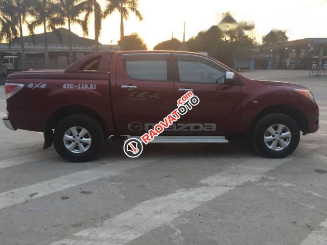 Bán Mazda BT 50 sản xuất 2014, màu đỏ, giá tốt-4