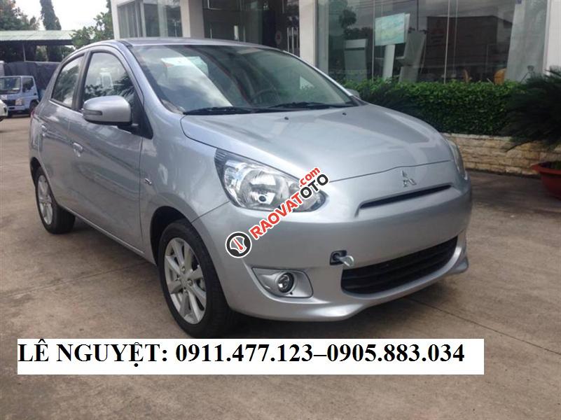 Bán ô tô Mitsubishi Mirage MT mới đời 2018, màu bạc, xe nhập - LH: Lê Nguyệt: 0911.477.123-4