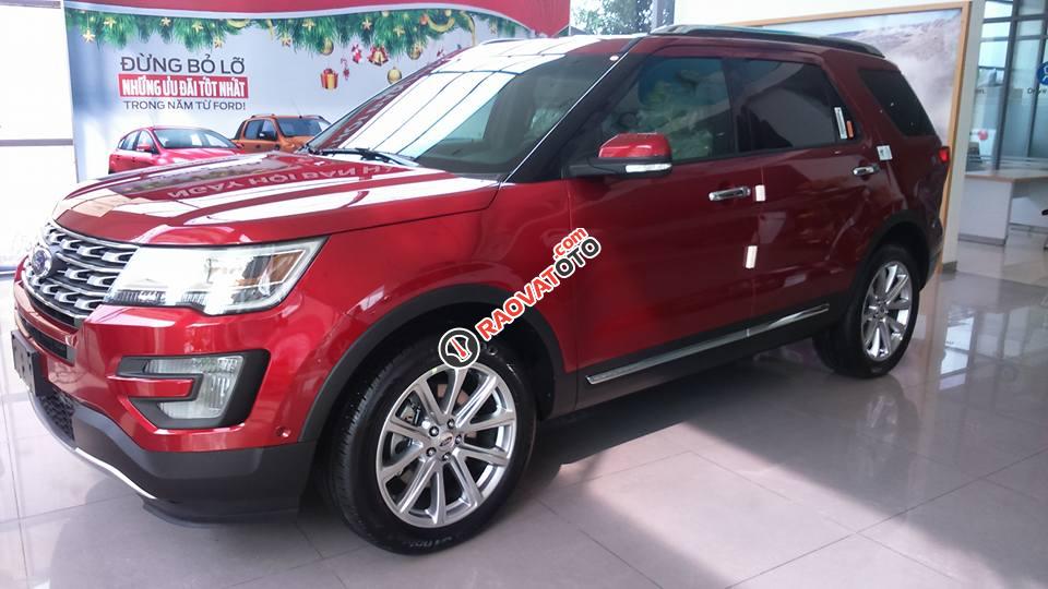 Bán Ford Explorer Limited 2.3L Ecoboost 4WD nhập khẩu Mỹ, màu đỏ-0