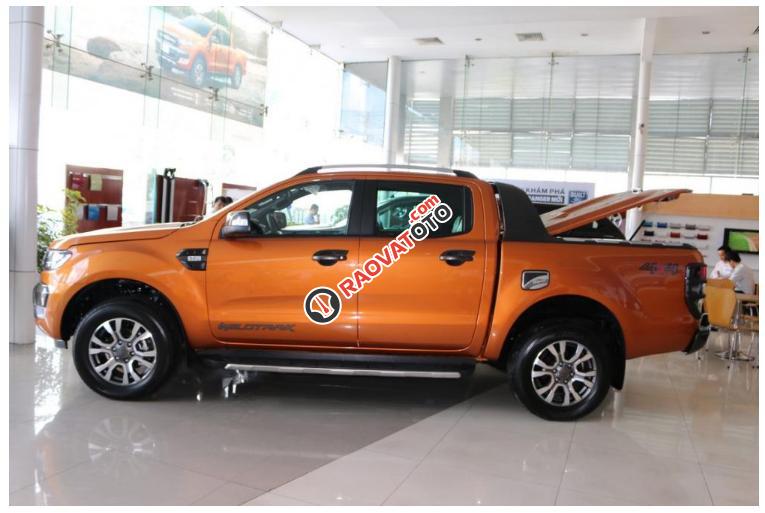 Ford Ranger Wiltrak 3.2 đời 2017 màu cam, hỗ trợ trả góp hơn 80% giá trị xe tại Lào Cai-1