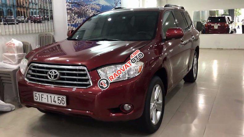 Bán ô tô Toyota Highlander đời 2008, màu đỏ, nhập khẩu nguyên chiếc-0