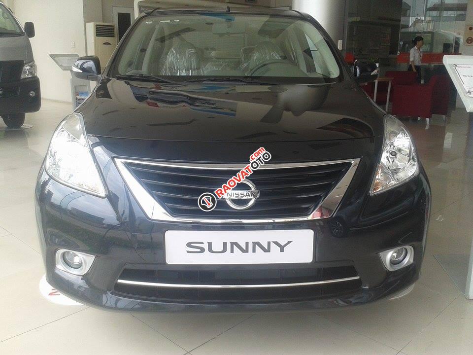 Bán Nissan Sunny XV 2018, màu đen, khuyến mãi tốt, trả góp, 428 triệu - LH 0935588699-0