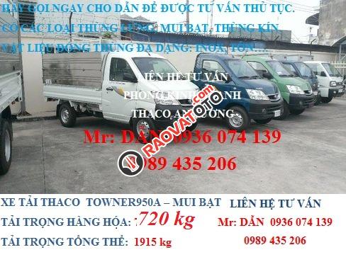 Cần bán xe Thaco Towner 990 - Tải 990kg đời 2017 - Hỗ trợ thủ tục trả góp từ A ->Z. LH 0936 074 139-2