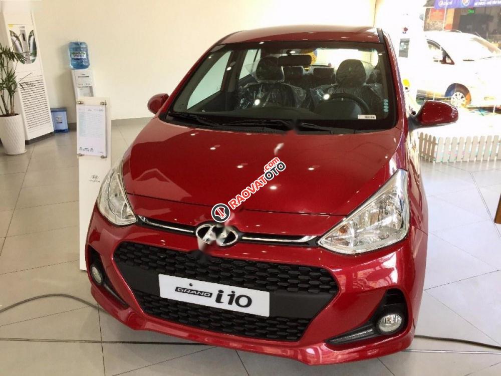 Bán xe Hyundai Grand i10 1.0 AT đời 2017, màu đỏ-0