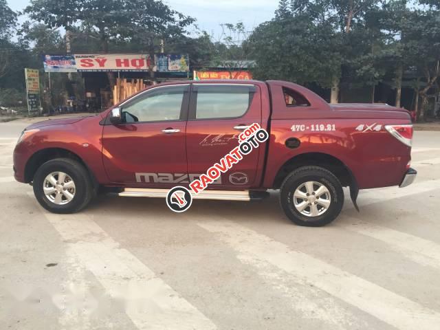 Bán Mazda BT 50 sản xuất 2014, màu đỏ, giá tốt-0