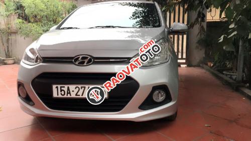 Bán xe Hyundai Grand i10 1.0AT đời 2016, màu bạc, 380 triệu-0