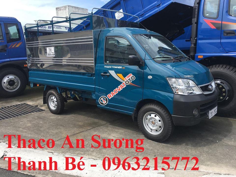 Bán xe tải nhẹ Towner 990 tải 990kg, màu xanh, đời 2017, hỗ trợ trả góp 75%-0