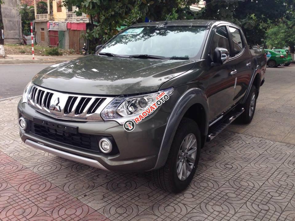 Bán Mitsubishi Triton GLS 2018, màu xanh rêu, nhập Thái nguyên chiếc, có trả góp, giao ngay, giá từ 561tr - 0935588699-0