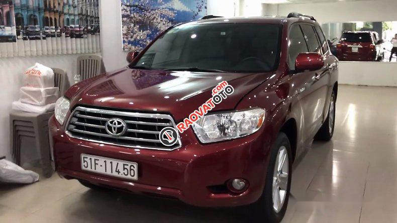 Bán ô tô Toyota Highlander đời 2008, màu đỏ, nhập khẩu nguyên chiếc-4