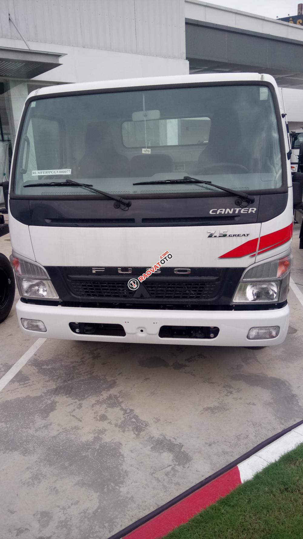 Bán xe tải 4 tấn 5, xe tải Fuso Canter 7.5, tải trọng 3 tấn 99, liên hệ 0912738576-0