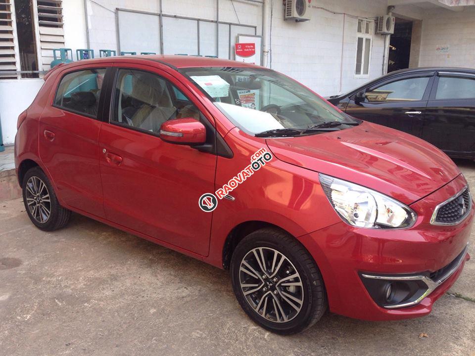 Bán Mitsubishi Mirage CVT 2018, màu đỏ, nhập Thái, khuyến mại tốt, trả góp, giao ngay, 435tr - LH 0911373343-0