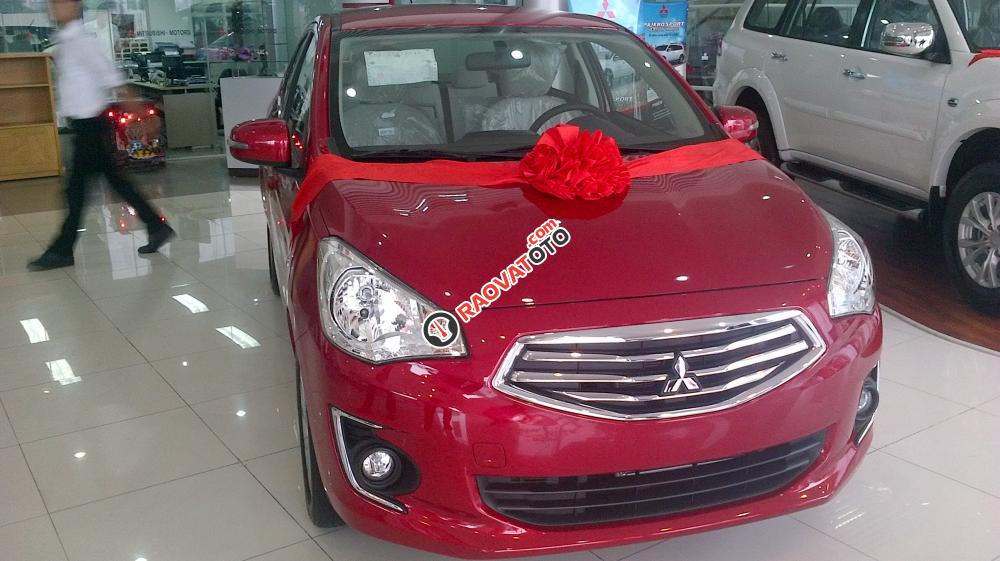 Bán xe Mitsubishi Attrage tại Đà Nẵng đời 2017, màu đỏ, nhập khẩu - Liên hệ: Võ Như Hòa 0917478445-0