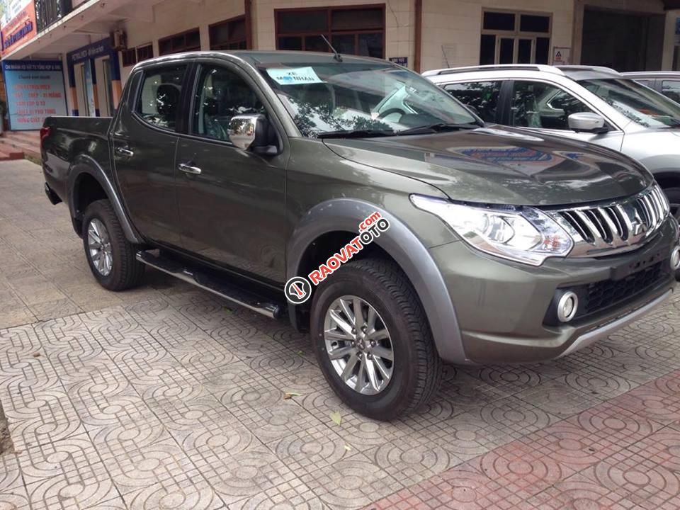 Bán Mitsubishi Triton GLS 2018, màu xanh rêu, nhập Thái nguyên chiếc, có trả góp, giao ngay, giá từ 561tr - 0935588699-4