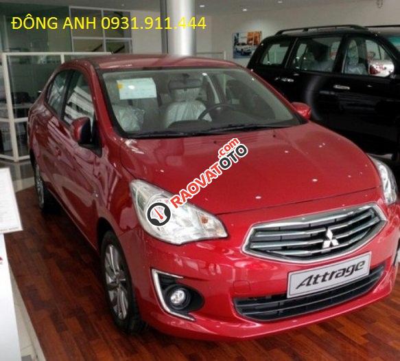 Mitsubishi Attrage 1.2 MT màu đỏ, nhập khẩu nguyên chiếc, giá: 410 tr tại Đà Nẵng, liên hệ: 09319111444 giá rẻ bất ngờ-0