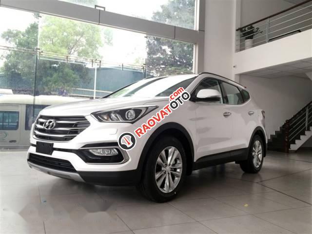 Bán Hyundai Santa Fe đời 2017, màu trắng-1