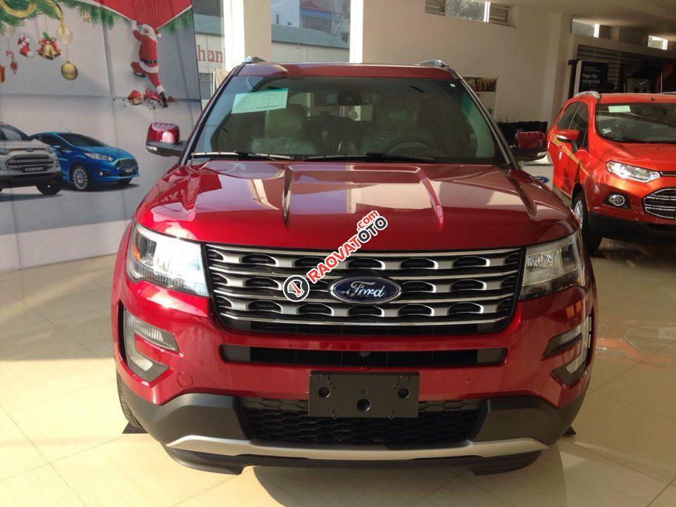 Bán Ford Explorer mới 100% màu đỏ, phiên bản 2.3L Ecoboost Limited nhập Mỹ, giao xe ngay hỗ trợ trả góp-1