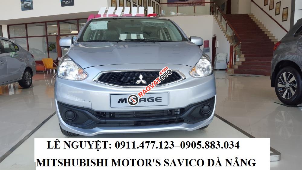 Bán ô tô Mitsubishi Mirage MT mới đời 2018, màu bạc, xe nhập - LH: Lê Nguyệt: 0911.477.123-2