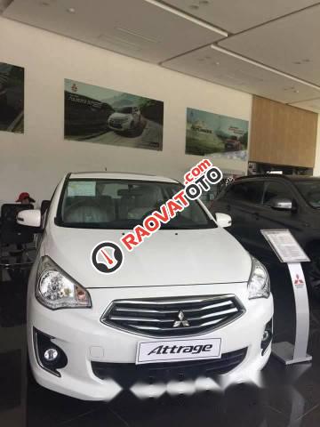 Bán ô tô Mitsubishi Attrage CVT đời 2017, màu trắng, nhập khẩu, 475tr-0