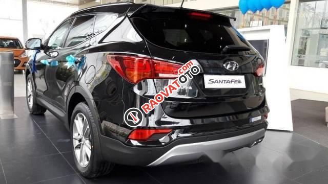 Bán Hyundai Santa Fe 2.2 đời 2017, màu đen-3