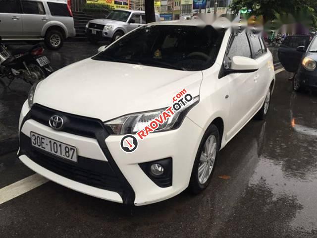 Bán Toyota Yaris E AT đời 2015, màu trắng như mới  -3