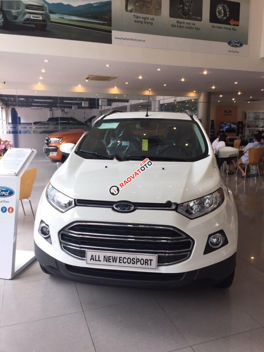 Bán Ford EcoSport Titanium 1.5L AT 2017, màu trắng, giá 575tr-0