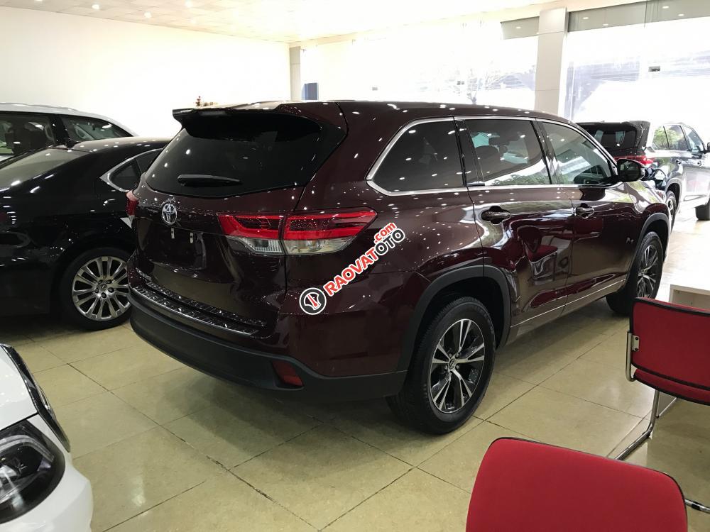 Bán Toyota Highlander LE 2017 USA màu đỏ mận, nội thất nâu da bò - LH 0904927272-3