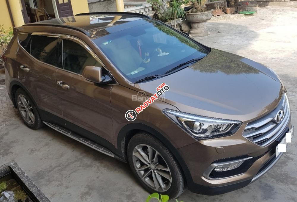 Cần bán Hyundai Santa Fe đời 2016, màu nâu-0