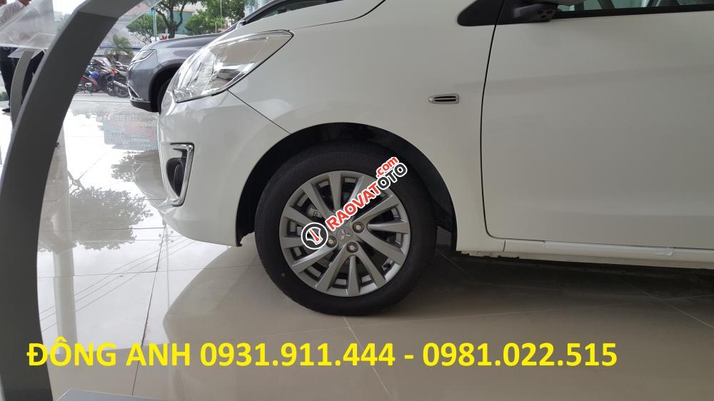 Mitsubishi Quảng Nam bán Attrage đời 2018, màu trắng, nhập khẩu, giá 410 triệu. LH: Đông Anh 0931911444-3