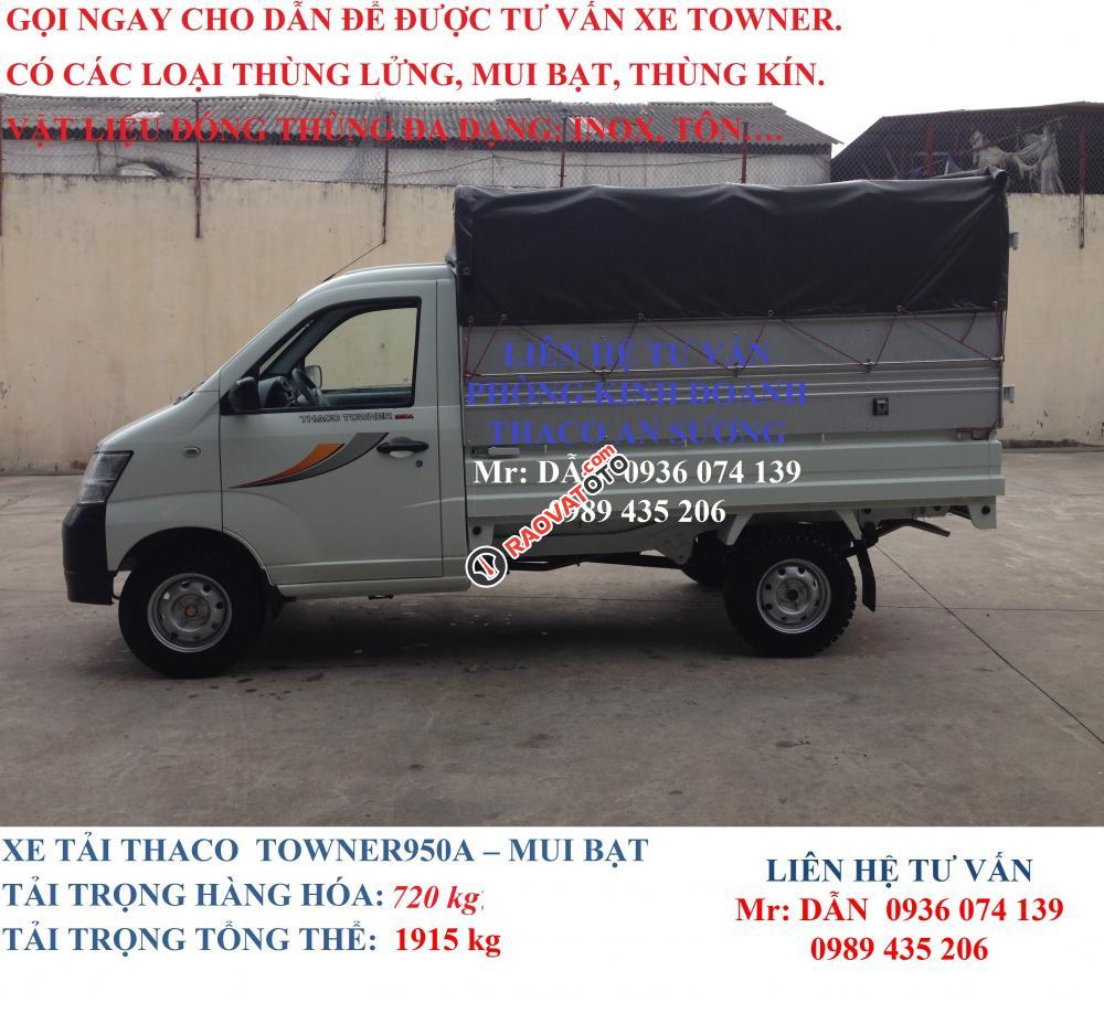 Cần bán xe Thaco Towner 990 - Tải 990kg đời 2017 - Hỗ trợ thủ tục trả góp từ A ->Z. LH 0936 074 139-0