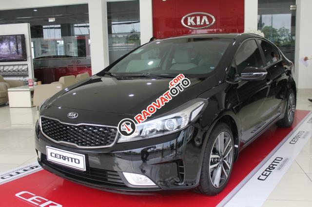 Bán xe Kia Cerato 2016, màu đen, giá tốt Lh: 0966108885-5