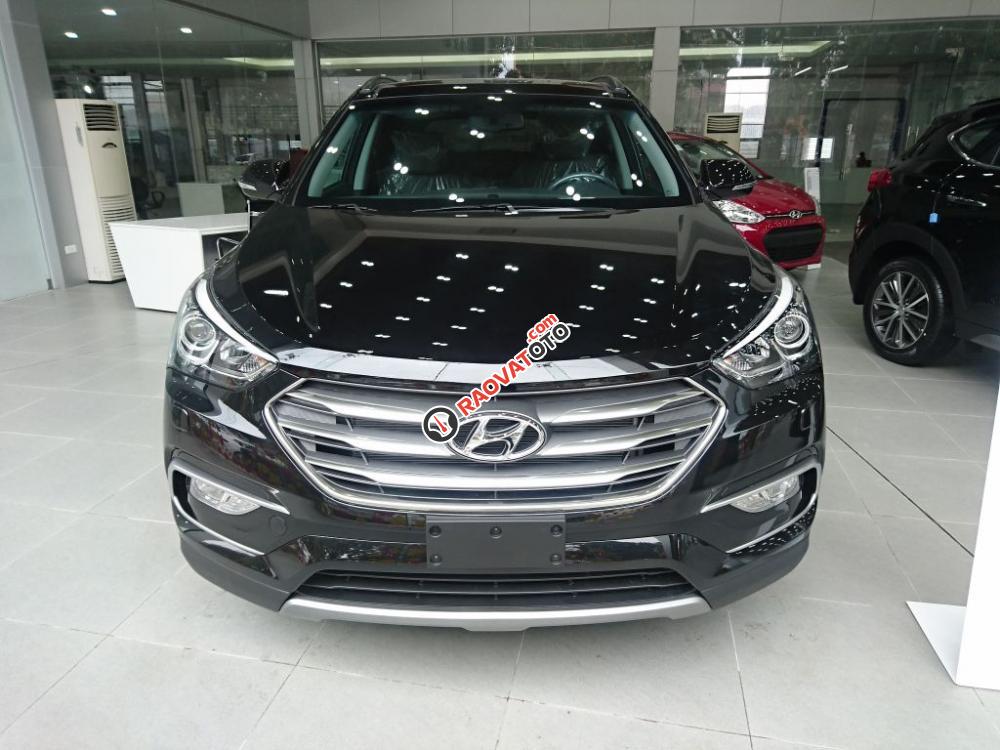 Hyundai Santa Fe máy xăng SX 2018 màu đen các phiên bản giao ngay, nhiều ưu đãi, khuyến mãi lớn-1