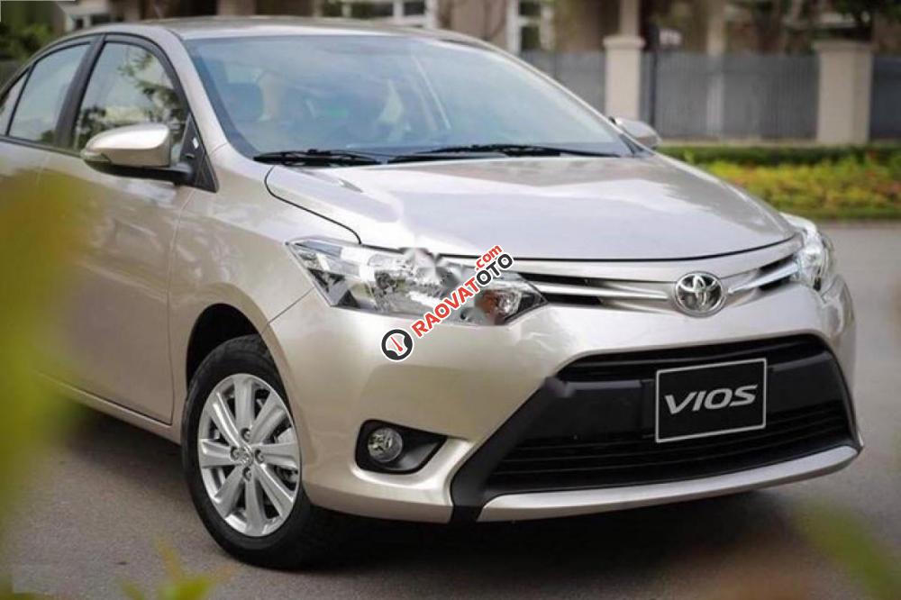 Bán xe Toyota Vios 1.5E CVT đời 2017, màu vàng, 510tr-1