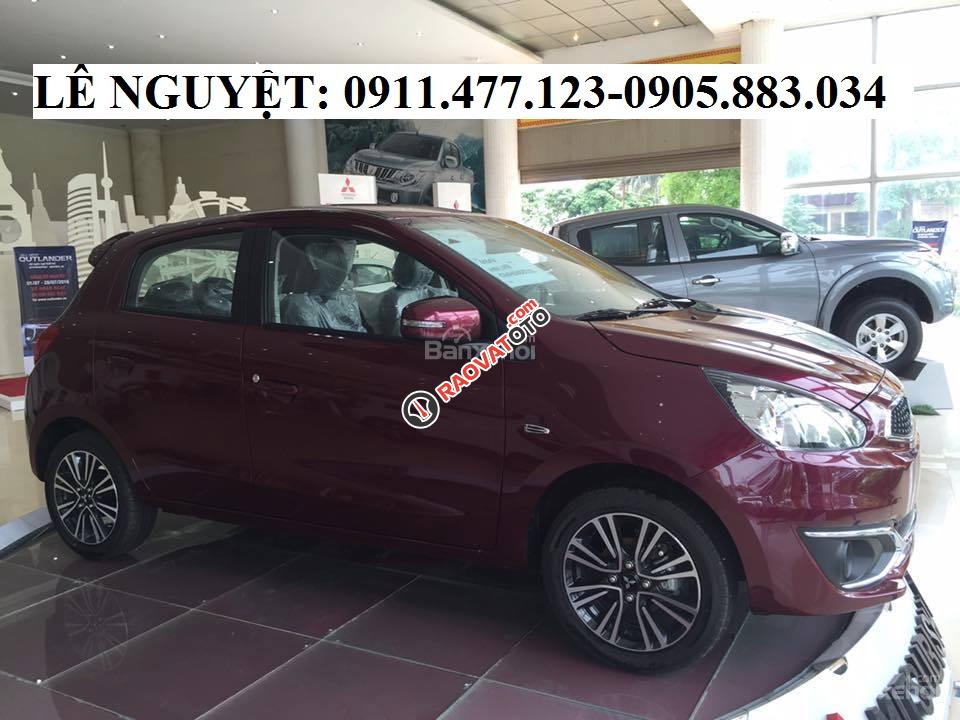 Cần bán xe Mitsubishi Mirage mới, nhập khẩu, góp 90% xe, lợi xăng, LH Lê Nguyệt: 0911.477.123-1