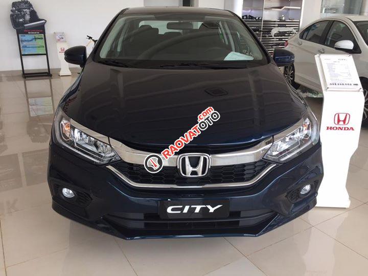 Bán Honda City CVT năm 2017, màu đen-0