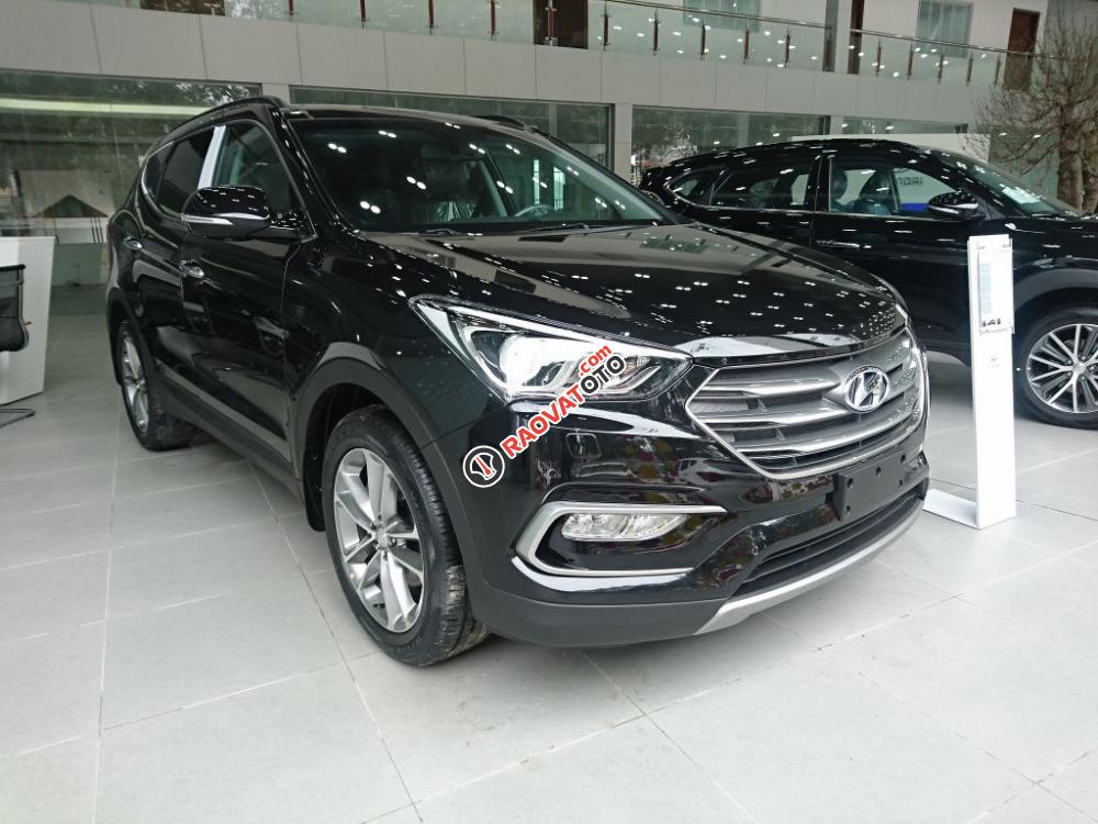 Hyundai Santa Fe máy xăng SX 2018 màu đen các phiên bản giao ngay, nhiều ưu đãi, khuyến mãi lớn-0