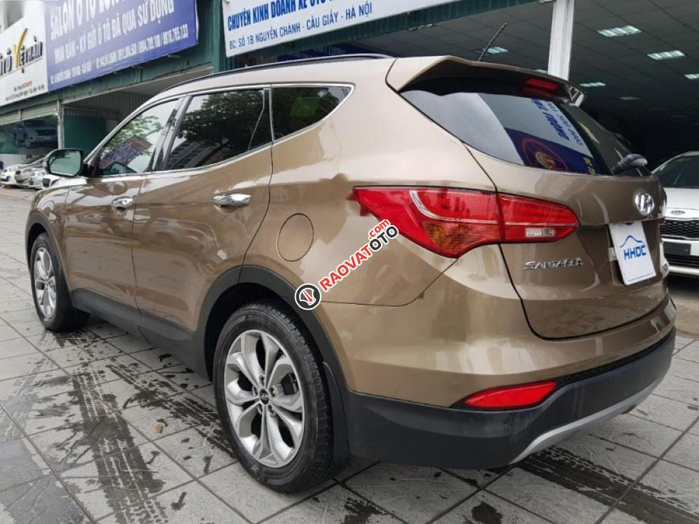 Bán ô tô Hyundai Santa Fe 2.4AT đời 2015, màu nâu giá cạnh tranh-2