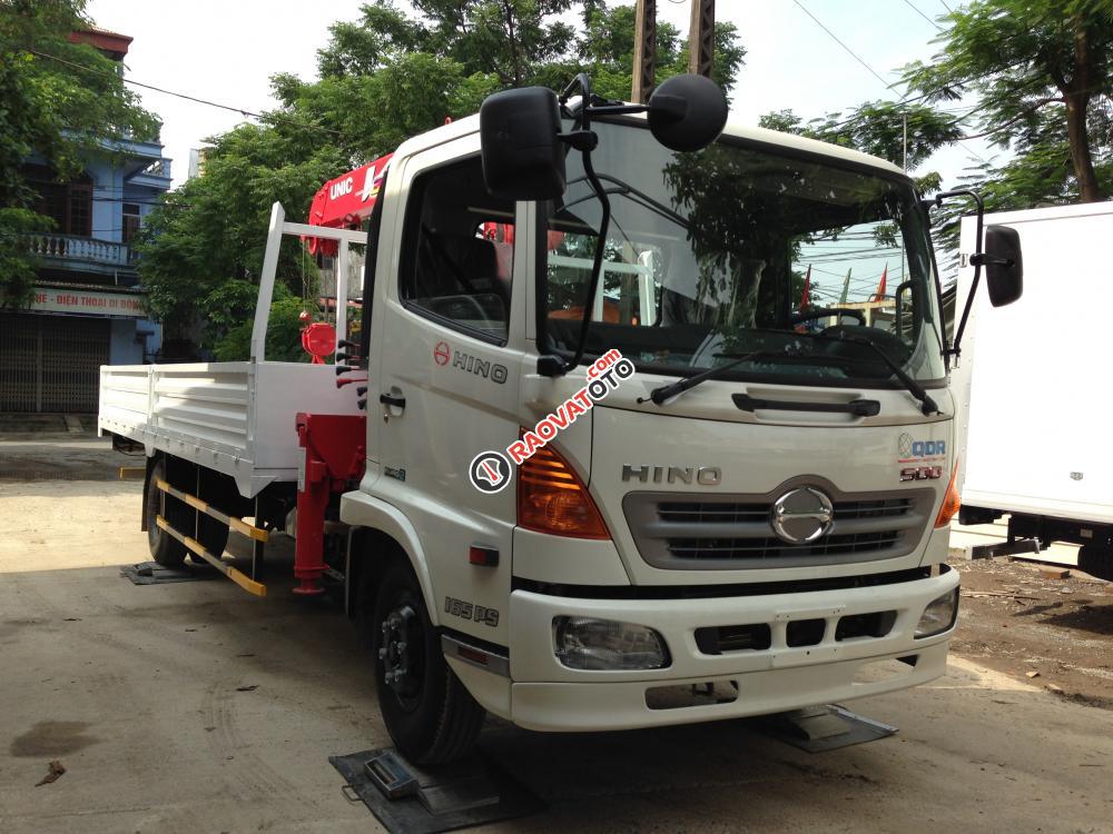 Bán xe tải Hino FC lắp cẩu UNIC 3 tấn, xe tải cẩu Hino 3 tấn, cẩu tự hành Unic 3 tấn-1