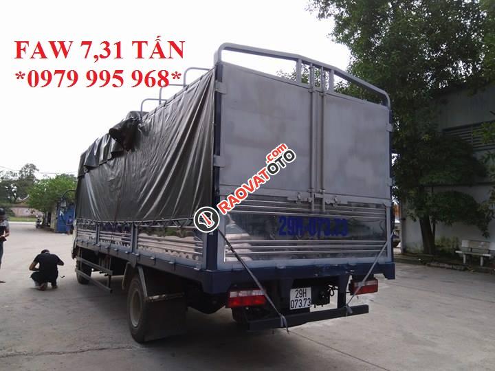 Bán xe tải Faw 7,31 tấn thùng khung mui phủ bạt dài 6,25M, liên hệ 0979 995 968-6