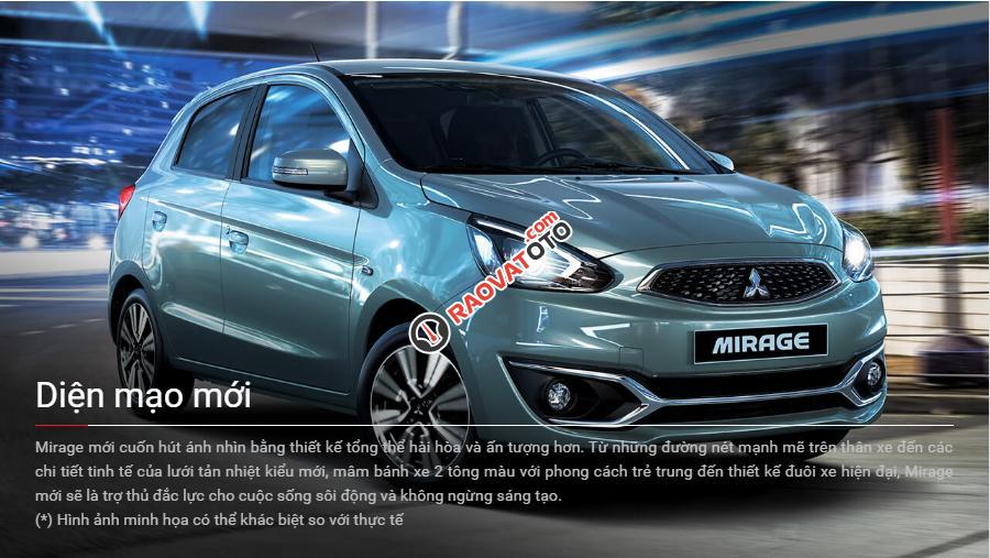 Bán xe Mitsubishi Mirage CVT 2017, màu đỏ, xe nhập, giá tốt-1