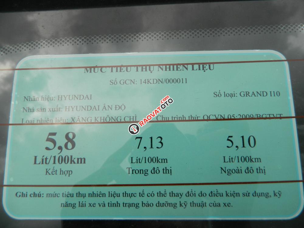 Bán Hyundai Grand I10 1.0 MT 2016 Base, nhập khẩu chính hãng, xe mới 100% giao ngay, thanh toán 6,1 triệu/tháng-11