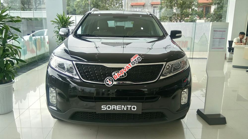 Bán xe Kia Sorento GAT đời 2018, màu đen hỗ trợ trả góp, LH 0989.240.241-0