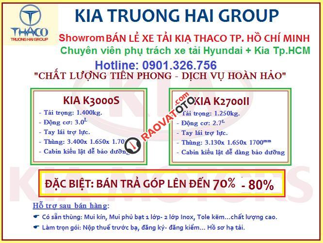 Giá xe tải Thaco Kia 2.4 tấn / Xe tải Kia 2 tấn 4, được phép lưu thông trong thành phố-7