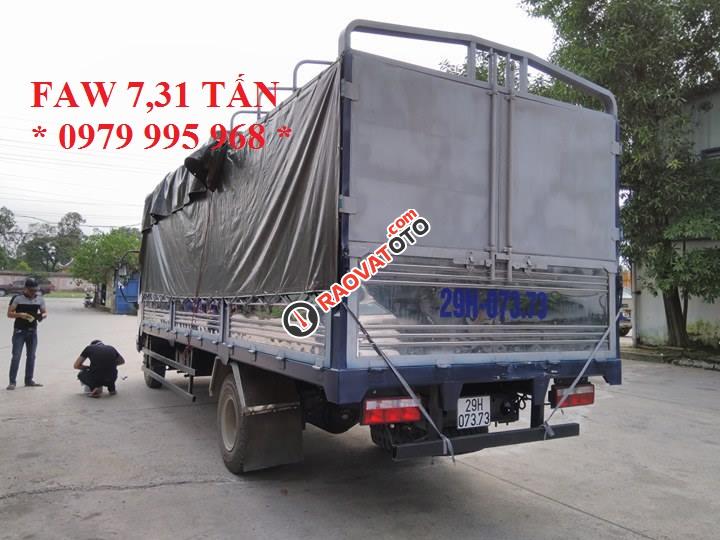 Bán xe tải Faw 7,31 tấn thùng khung mui phủ bạt dài 6,25M, liên hệ 0979 995 968-1