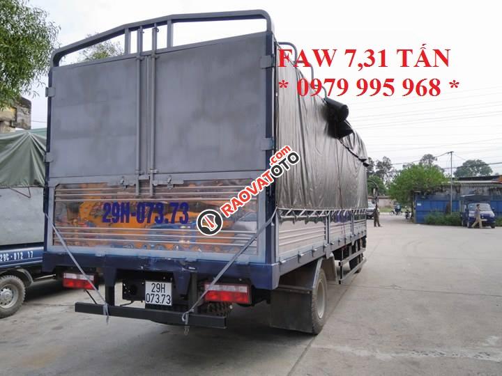 Bán xe tải Faw 7,31 tấn thùng khung mui phủ bạt dài 6,25M, liên hệ 0979 995 968-3