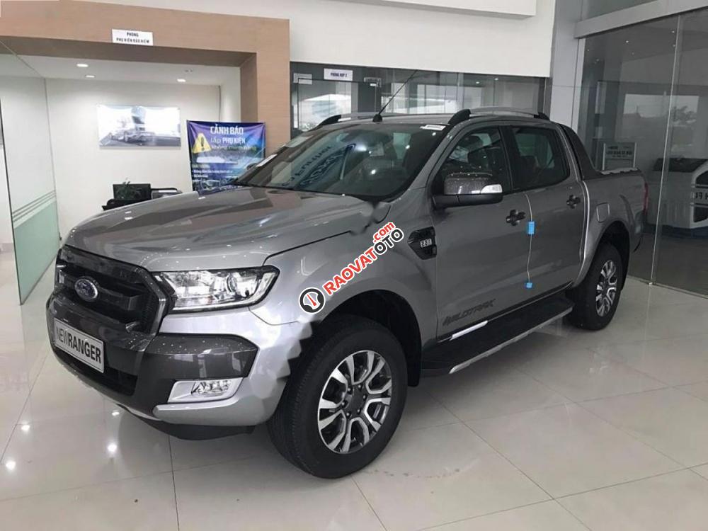 Bán xe Ford Ranger Wildtrak 2.2L 4x4 AT đời 2017, màu xám, nhập khẩu, 820 triệu-0