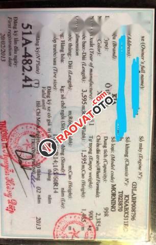 Bán Kia Morning AT đời 2013, giá tốt-0